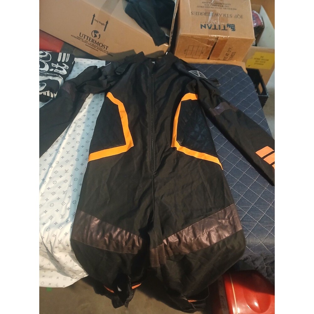 Fortnite Boys XL Halloween Costume Black and Orange Jumpsuit